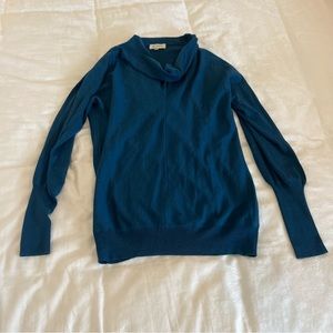 Kinross Blue Cowl Neck Sweater, Size L